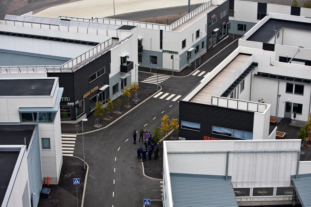 Katuverkostoa Polamkin kampuksen harjoitusalueella.