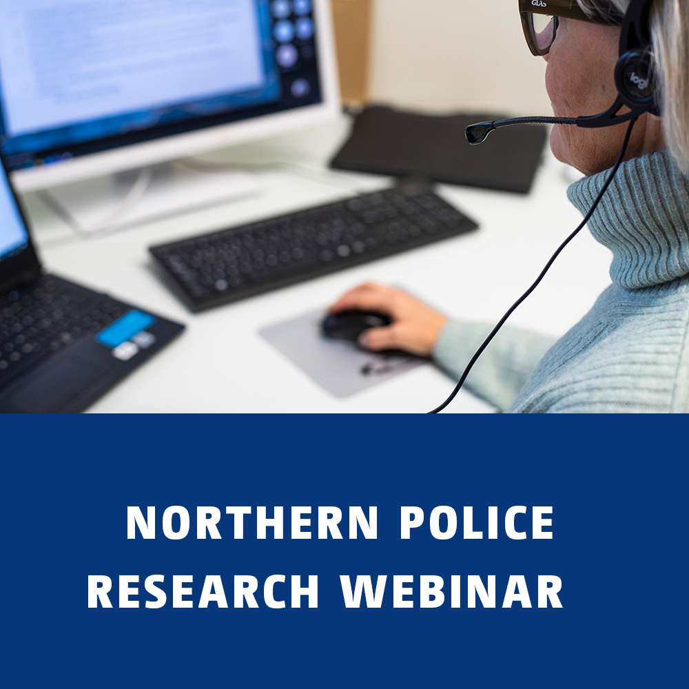 Banner which redirects to the Northern police research webinar page.