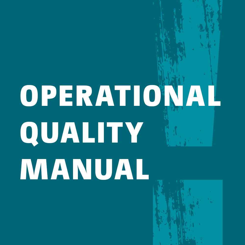 Banner which redirects to the operational quality manual.
