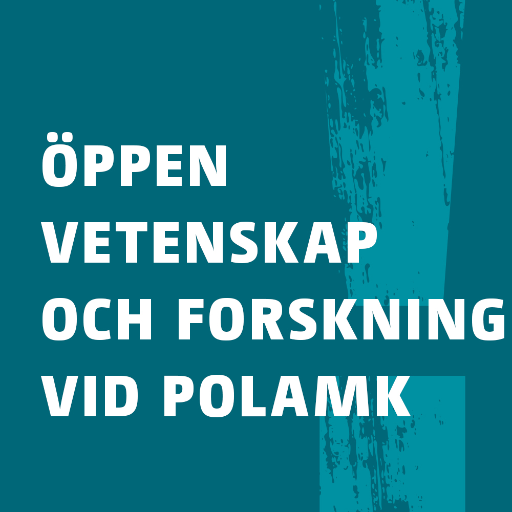 Banner som leder till bilagan Öppen vetenskap och forskning vid Polamk.